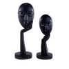 Sculpted Perhaps Sculptures set with soft sheen black finish