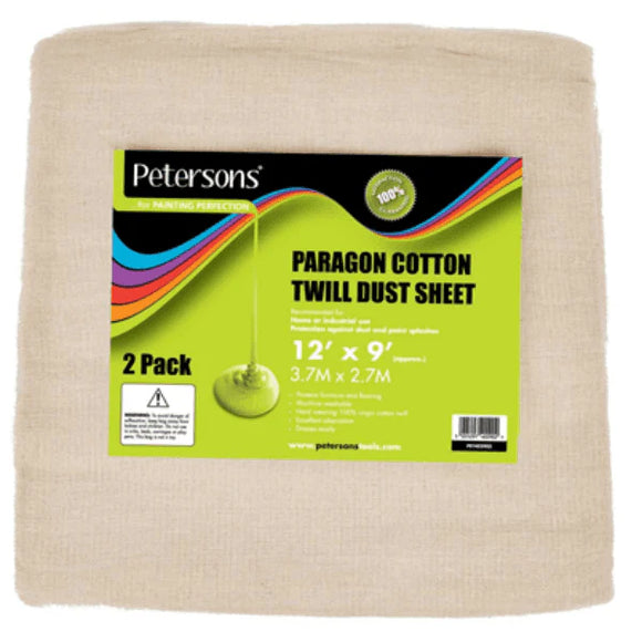 Petersons Paragon Cotton Twill Dust Sheet close view photo on the white background
