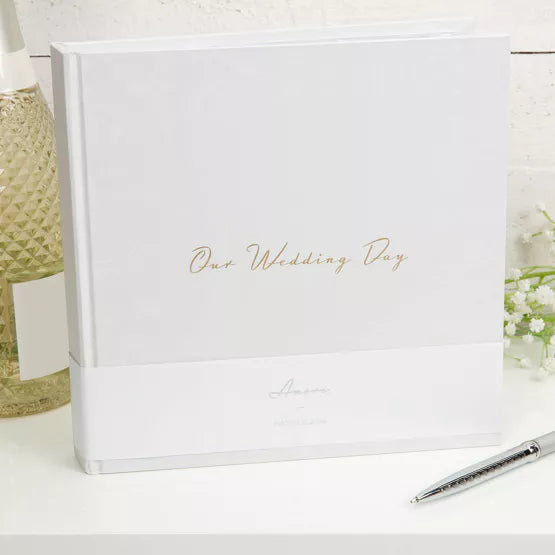 'Our Wedding Day' Grey Floral Photo Album 5