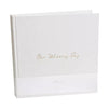 Elegant 'Our Wedding Day' grey floral photo album for capturing special moments