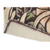 Morris & Co Pimpernel Floral Rug Aubergine with a cotton and latex backing