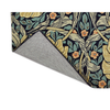 Morris & Co Pimpernel Floral Rug Indigo with a cotton and latex backing