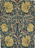 Morris & Co Pimpernel Floral Rug Indigo picture of the rug floral design