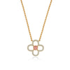 Tipperary Crystal Pink Cz Pendant Yellow Gold with sparkling crystals