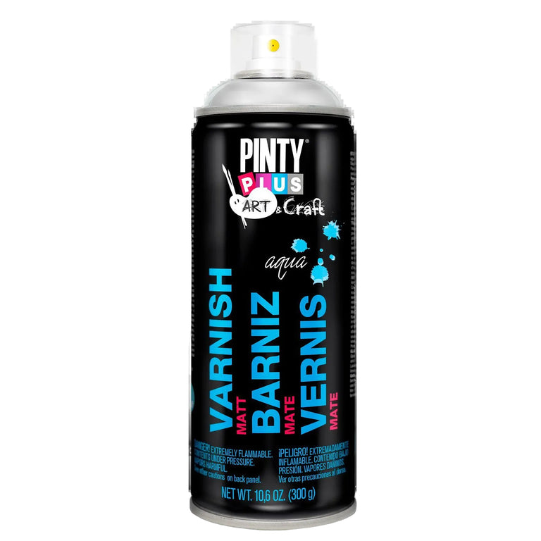 Pinty Plus Water-Based Varnish Spray 400ml – Matt Paint for Home Decor