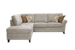 Pippa Corner Sofa LHF Mink front view picture