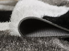 Pluton Geometric Rug Black Grey close view picture of the pile height