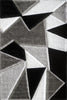 Pluton Geometric Rug Black Grey picture of the rug design
