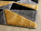 Pluton Geometric Rug Grey Gold  picture of the corner