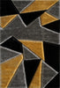 Pluton Geometric Rug Grey Gold picture of the rug design