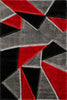 Pluton Geometric Rug – Grey Red picture of the  rug design