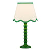 Poma Natural & Green Linen Scalloped Shade 25 cm look with a lamp