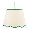 Poma Natural & Green Linen Tapered Drum Shade 45cm can be used as a pendant
