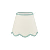Poma Natural & Mint Linen Scalloped Shade 25cm picture on the white background