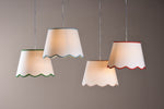 Poma Natural & Mint Linen Tapered Drum Shade 45cm can be used as a penant