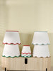 Poma Natural & Red Linen Tapered Drum Shade 25cm available in a different colors