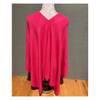 Knitted Poncho, elegant hot pink women’s accessory.
