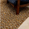 Brink & Campman Pop Art Shaggy Rug Amber soft fluffy rug with a cotton and jute backing