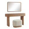 Portia 2 Drawer Dressing Table in Natural shown from the side (4)