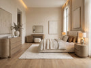 Portia 5ft King Size Bed in Natural shown from the side (2)