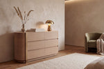 Portia 6 Drawer Dressing Chest in Natural shown from the side (2)