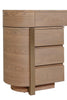 Portia Dressing Table with 4 Drawer Chest in Natural shown from the side (7)
