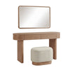 Portia Mirror in Natural shown from the side, showing its slim depth (2)