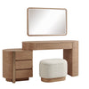 Portia Mirror in Natural shown from the side, showing its slim depth (3)