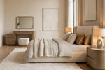 Portia Mirror in Natural shown from the side, showing its slim depth (5)