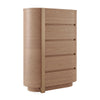 Portia Tall Chest of 5 Drawers Natural
