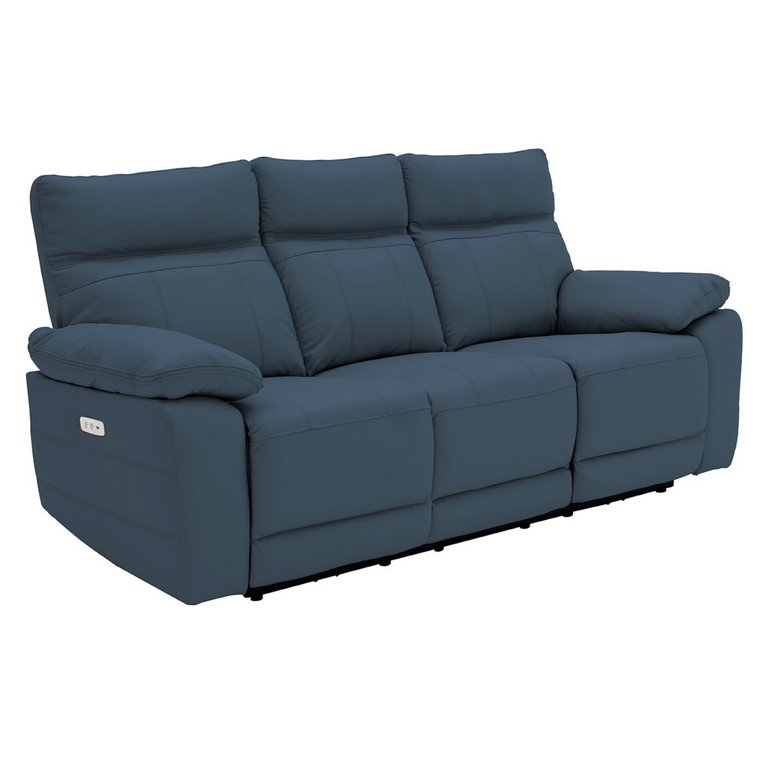Positano 3 Seater Electric Recliner Sofa Indigo