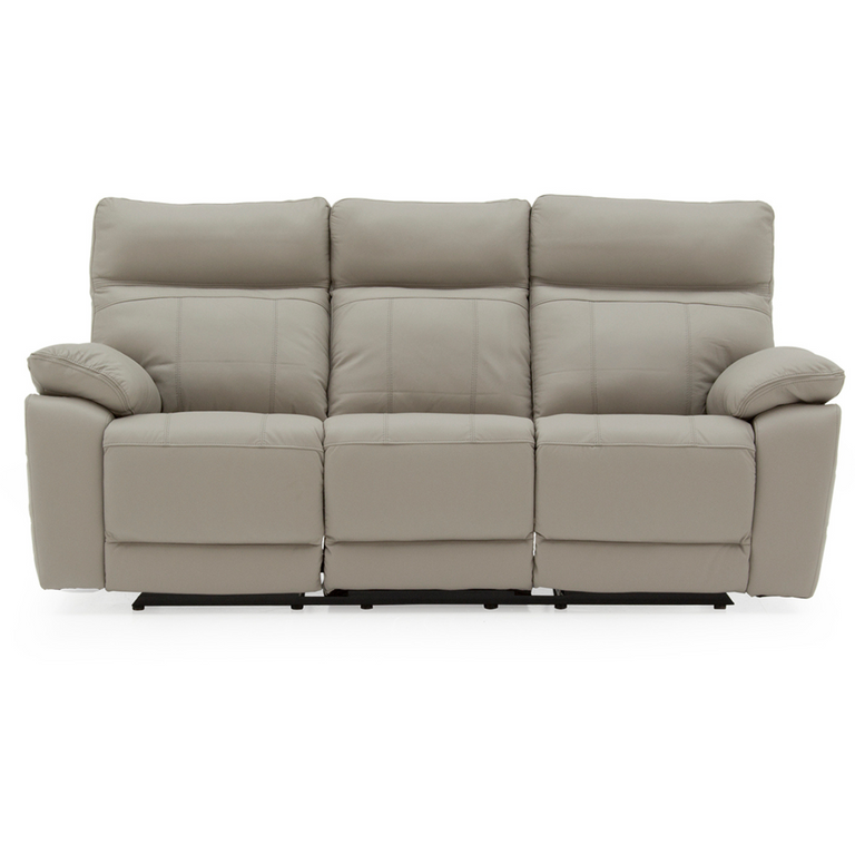 Positano 3 Seater Manual Recliner Sofa Light Grey