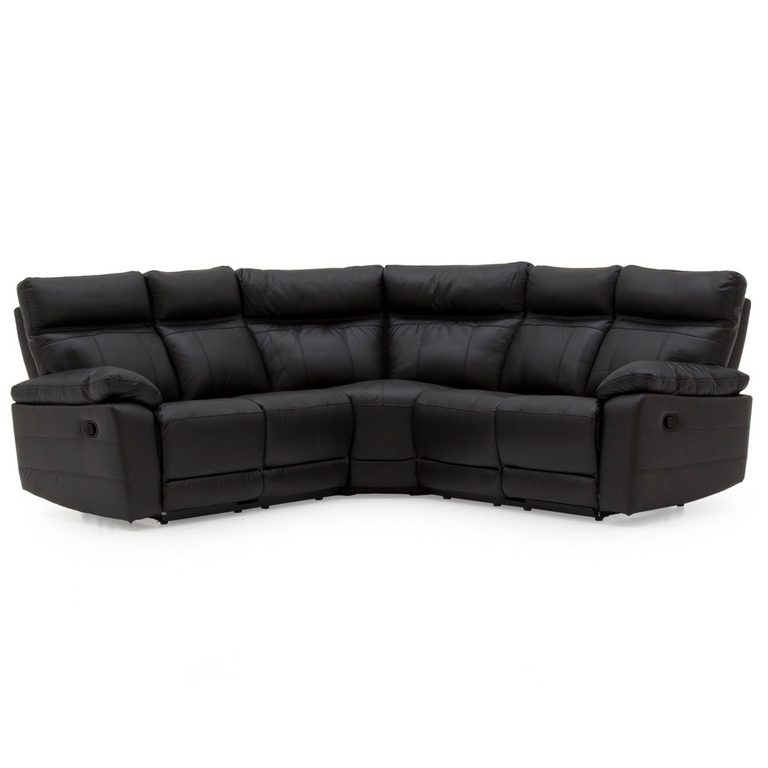 Positano Corner Sofa Electric Reclining Black