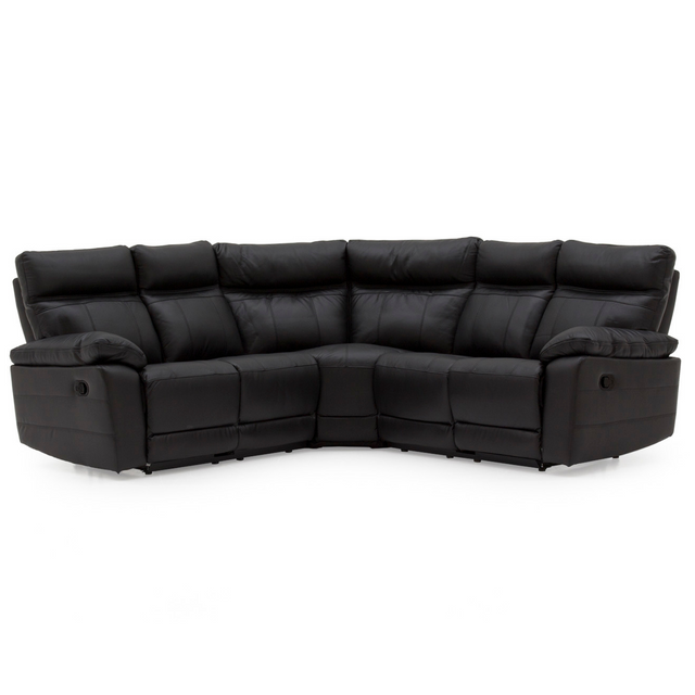 Positano Corner Sofa Electric Reclining Black