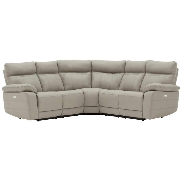 Positano Corner Sofa Electric Reclining Light Grey