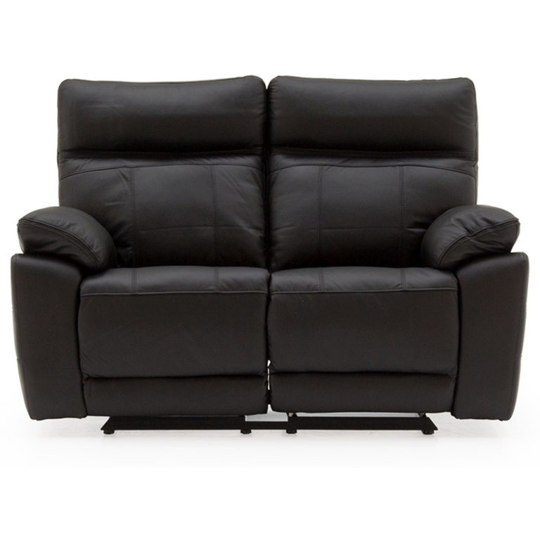 Positano 2 Seater Manual Recliner Sofa Black