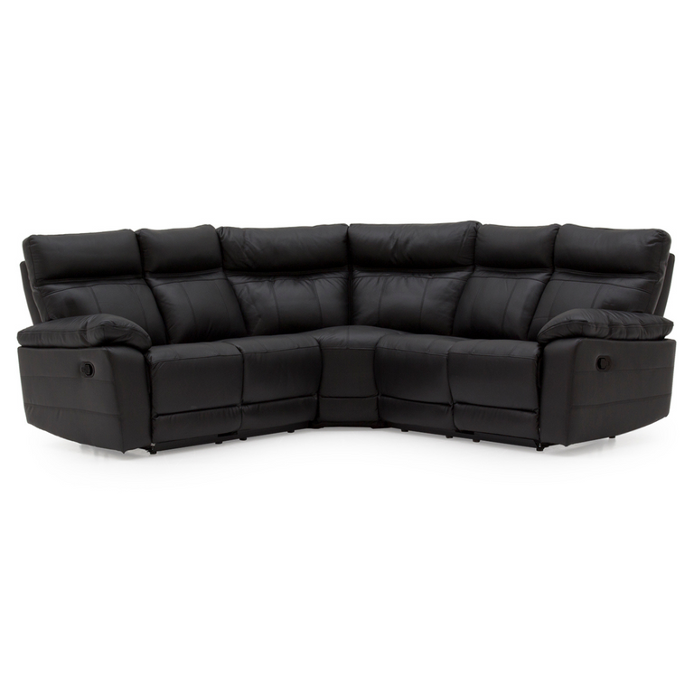 Positano Manual Reclining Corner Sofa Black