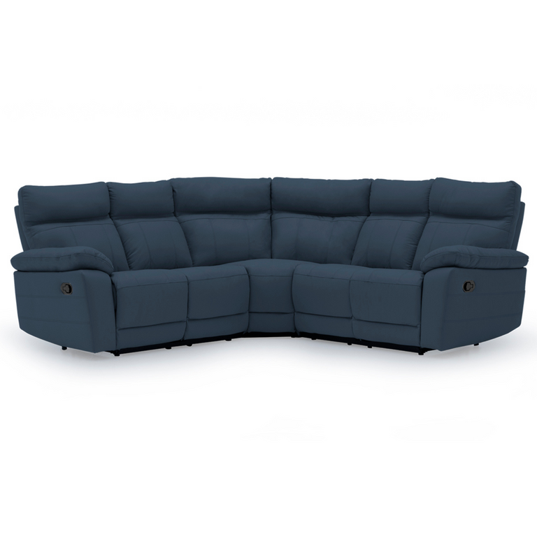 Positano Manual Reclining Corner Sofa Indigo