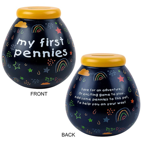 Unique Pot Of Dreams 1st Pennies ceramic piggy bank