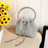 Fashionable pouch bag with detachable chain strap