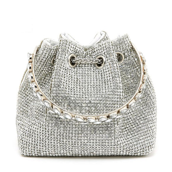 Stunning bag with dazzling rhinestone exterior