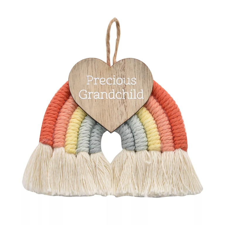 Macrame Rainbow Hanger Precious Grandchild