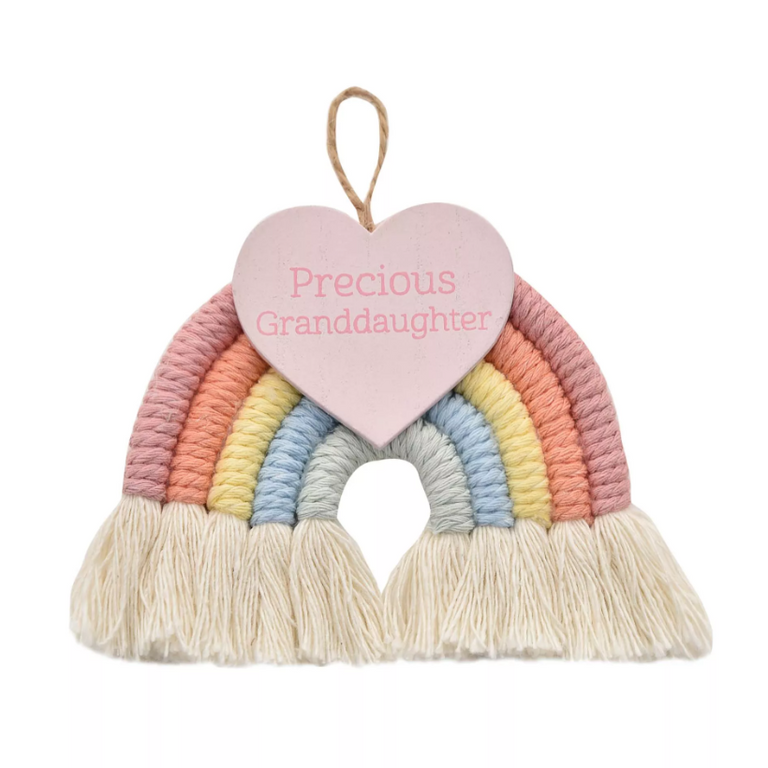 Macrame Rainbow Hanger Precious Granddaughhter