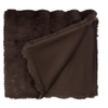 Scatterbox Throw Presley Chocolate warm throw with a weaving design