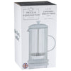 Price & Kensington Luxe White Cafetiere 1 Litre showing the fluted glass and scoop