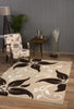 Primrose Floral Rug Beige-Brown  top view picture of the rug