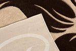 Primrose Floral Rug Beige-Brown: picture of the rug backing