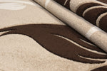 Primrose Floral Rug Beige-Brown: picture of the colours' palette