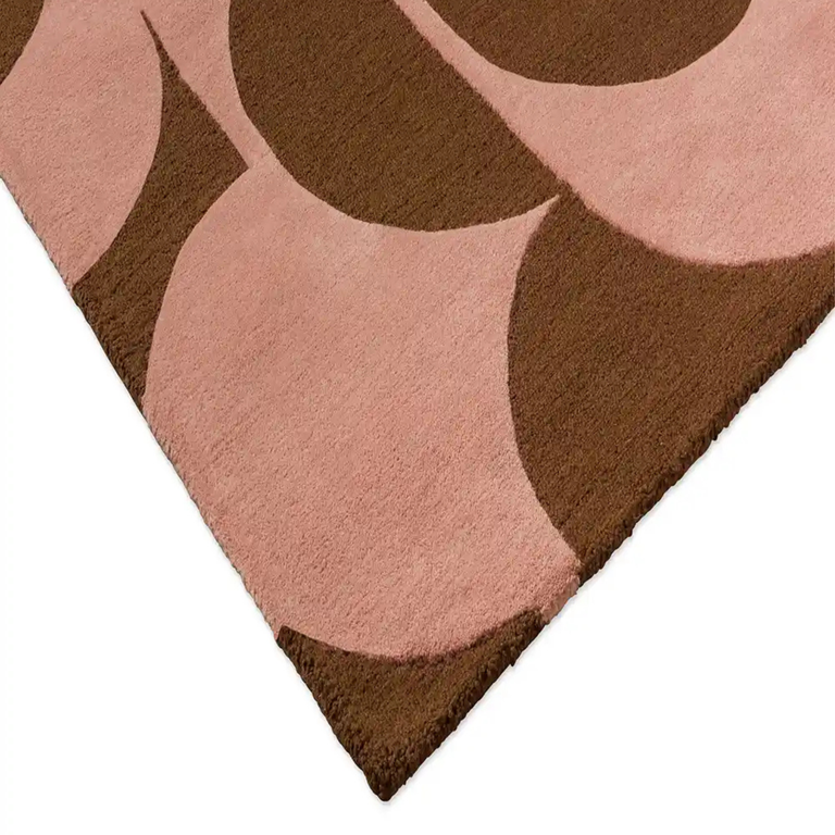 Orla Kiely Prism Flower Pink Terracotta Rug – Designer Floral Wool Rug