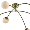 Puglia 6 Light Semi-Flush Antique Brass vlose view picture of the fitting plate